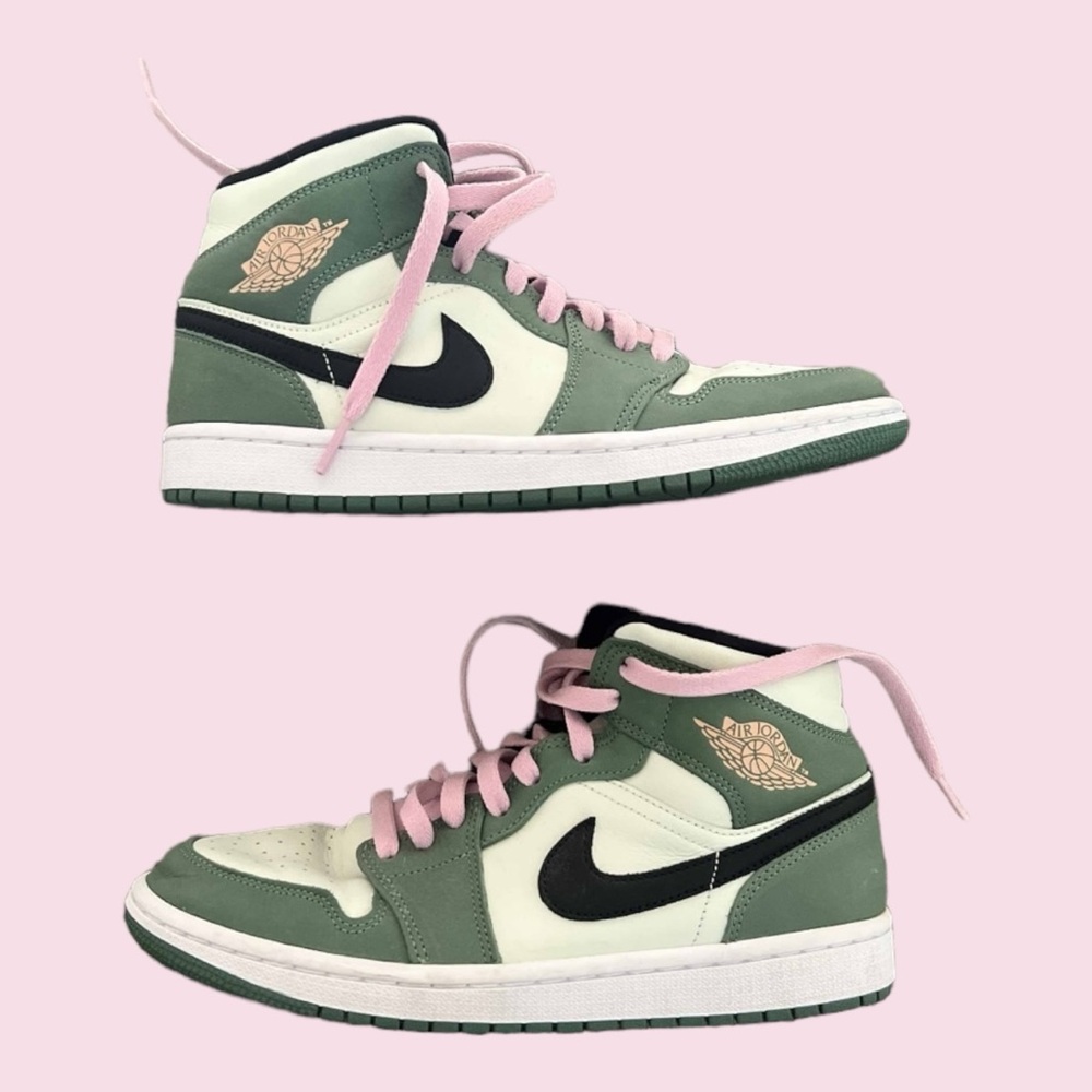 Womens Air Jordan 1 Mid SE 'Dutch Green Size 9
